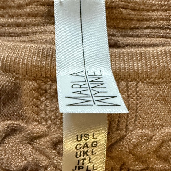 MarlaWynne Tan Cable Knit Sweater - Picture 3 of 5